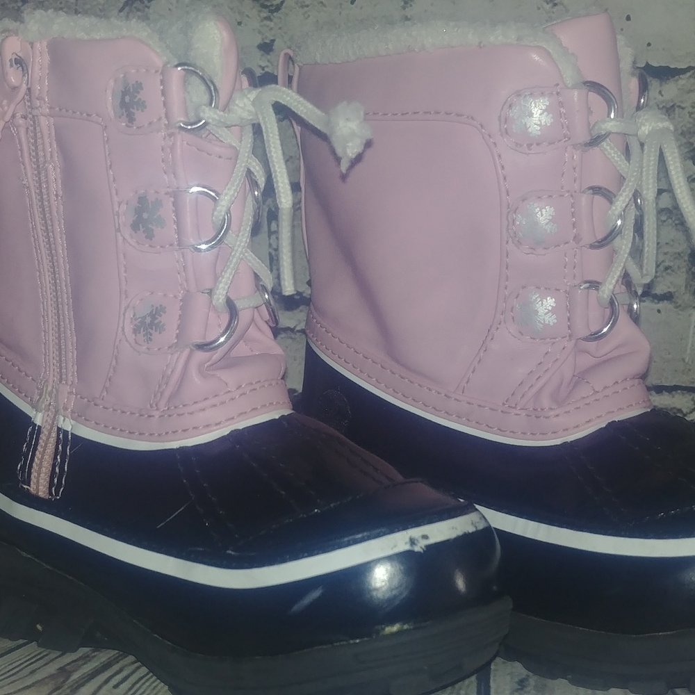 Toddler Girl Totes Rain Boots Size 8 Pink